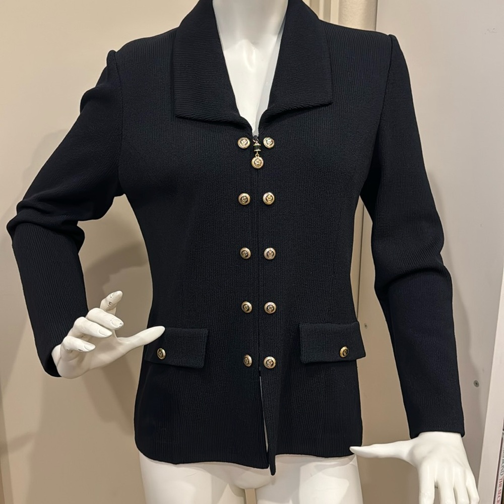 Vintage Santana Knit Blazer Style Jacket with Zipper